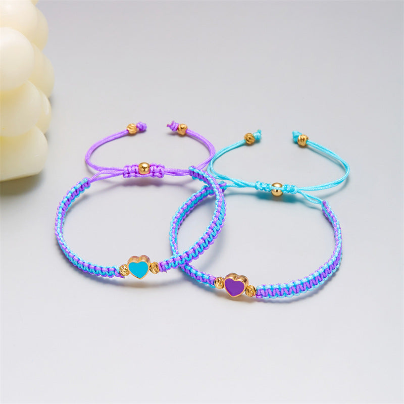 Day Gift Couple Female Heart-to-heart Love Bracelets