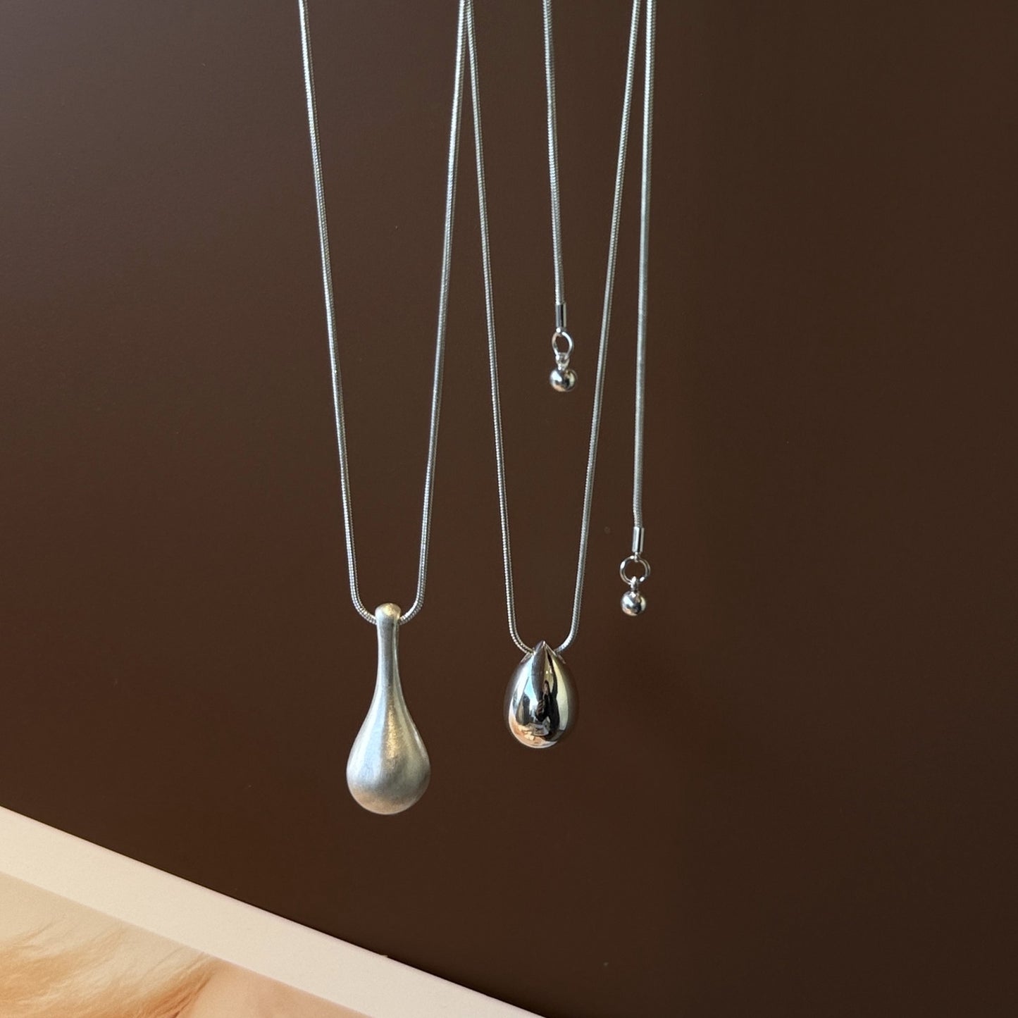 Women's Minimalist Sier Drop Style Light Luxury High-grade Necklace