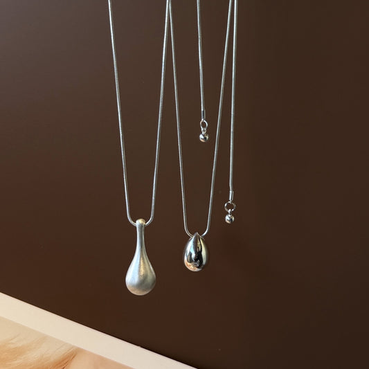 Women's Minimalist Sier Drop Style Light Luxury High-grade Necklace