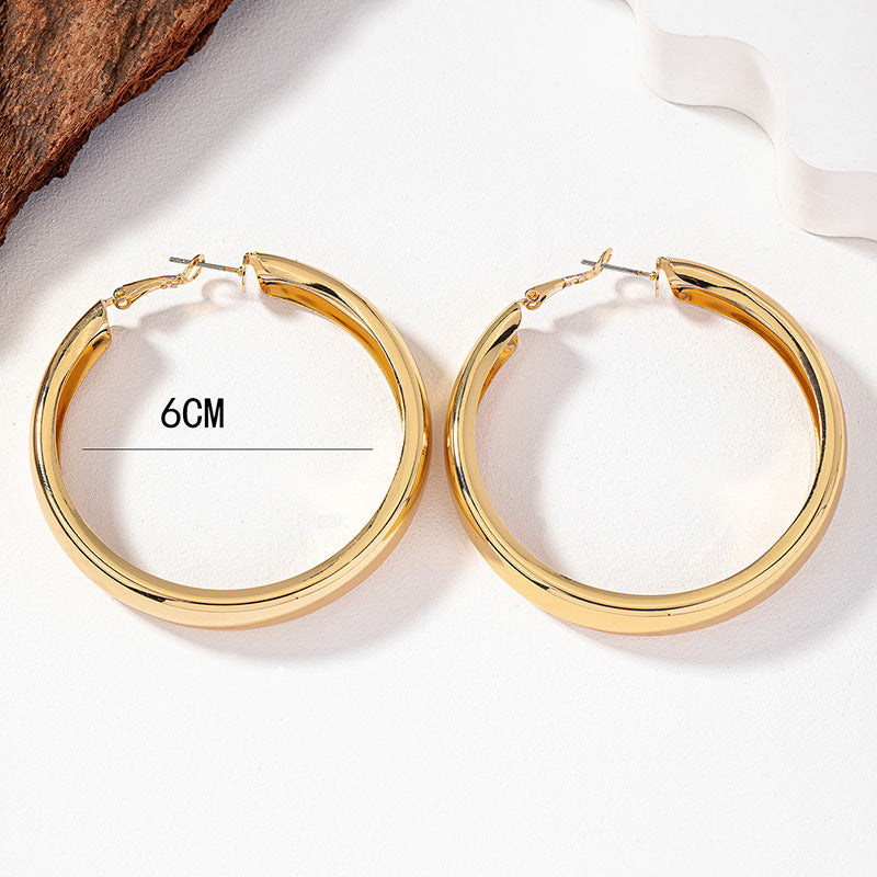 Geometric Glossy Female Style Simple Stylish Earrings