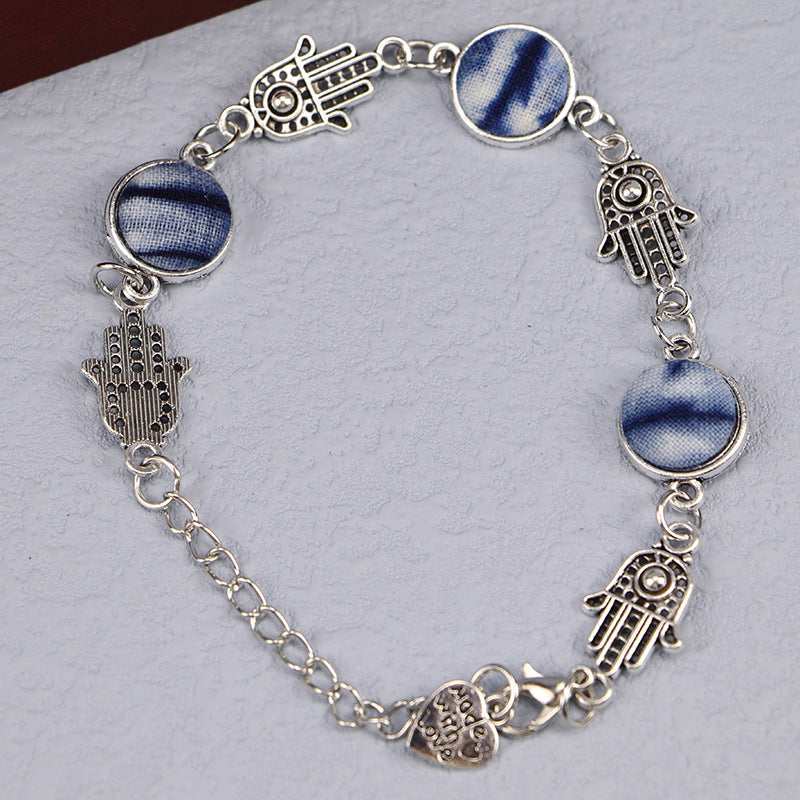 Women's Yunnan National Style Blue Dyed Dali Bracelets