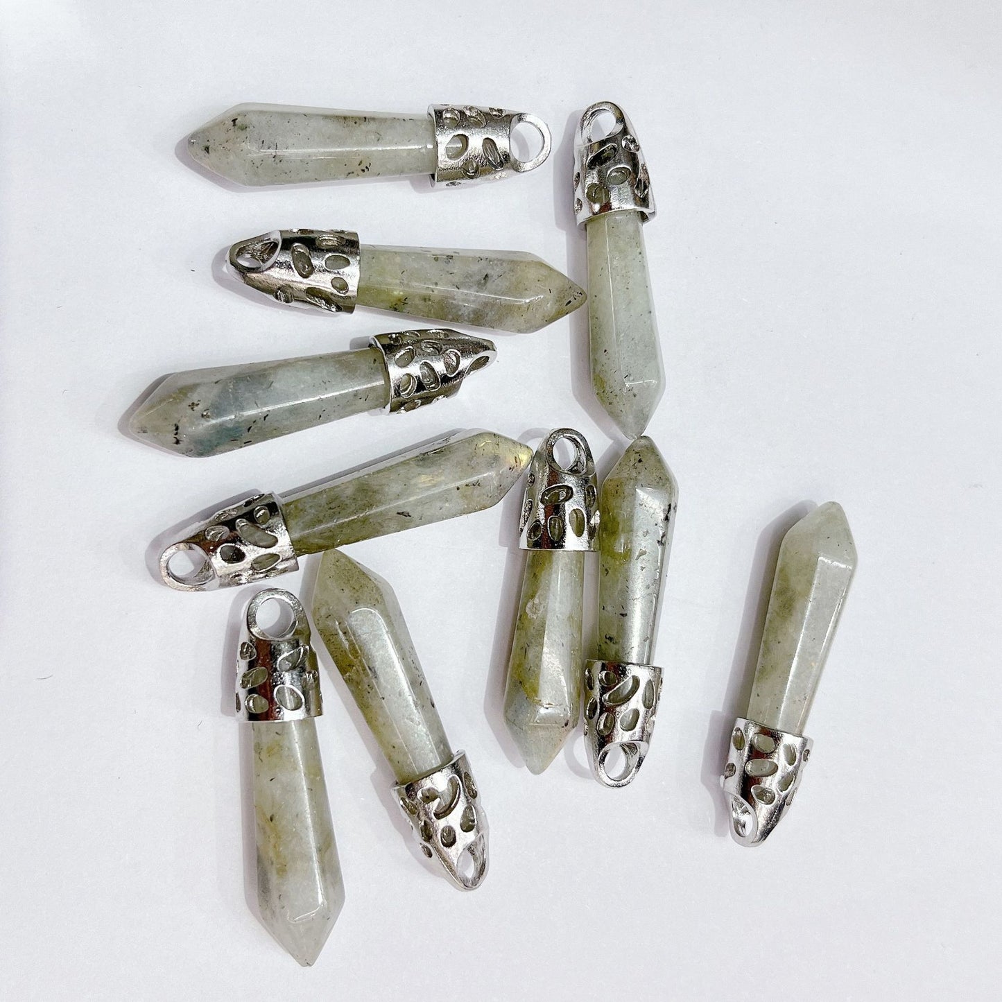 Crystal Agate Hexagon Prism Bullet Accessories Pendants