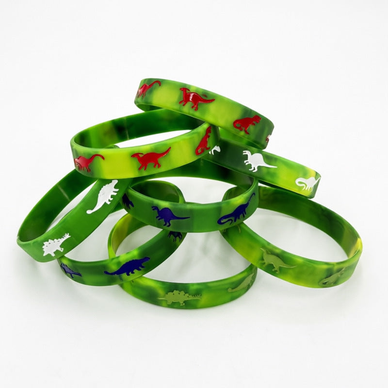 Children's Dinosaur Theme Party Rubber Wristband Printed Bracelet