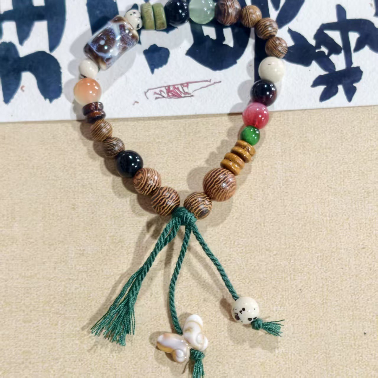 Artistic Handmade Ceramic Single Circle Ethnic Bracelet