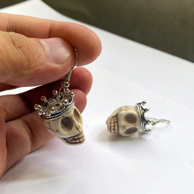 Unique Punk Style Eardrops Halloween Skull Earrings