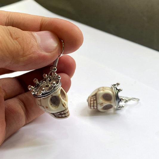 Unique Punk Style Eardrops Halloween Skull Earrings