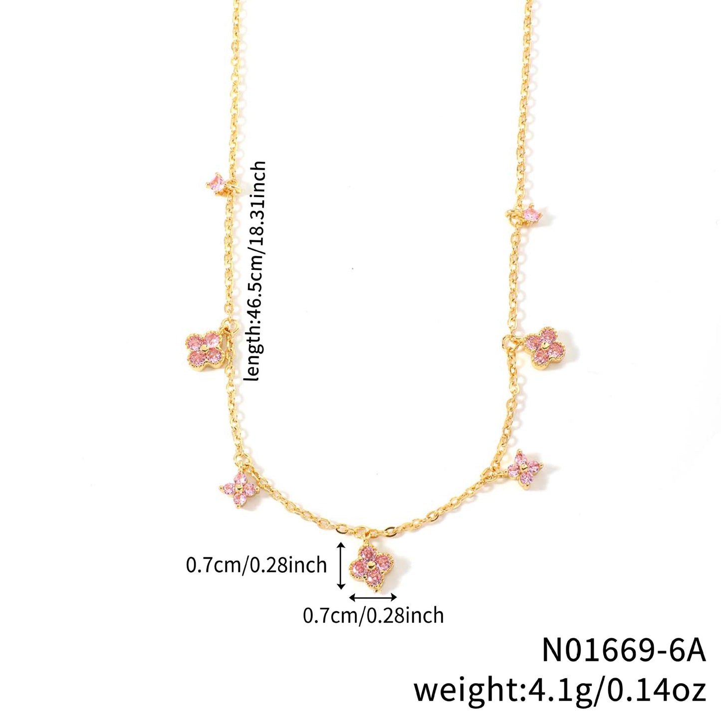Elegant Light Luxury Clover Four-leaf Flower-shaped Clavicle Chain Necklaces