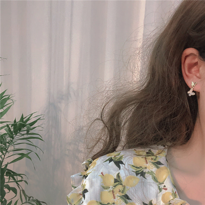 Women's Butterfly For Temperament Wild Mori Style Fresh Cute High-grade Ear Earrings
