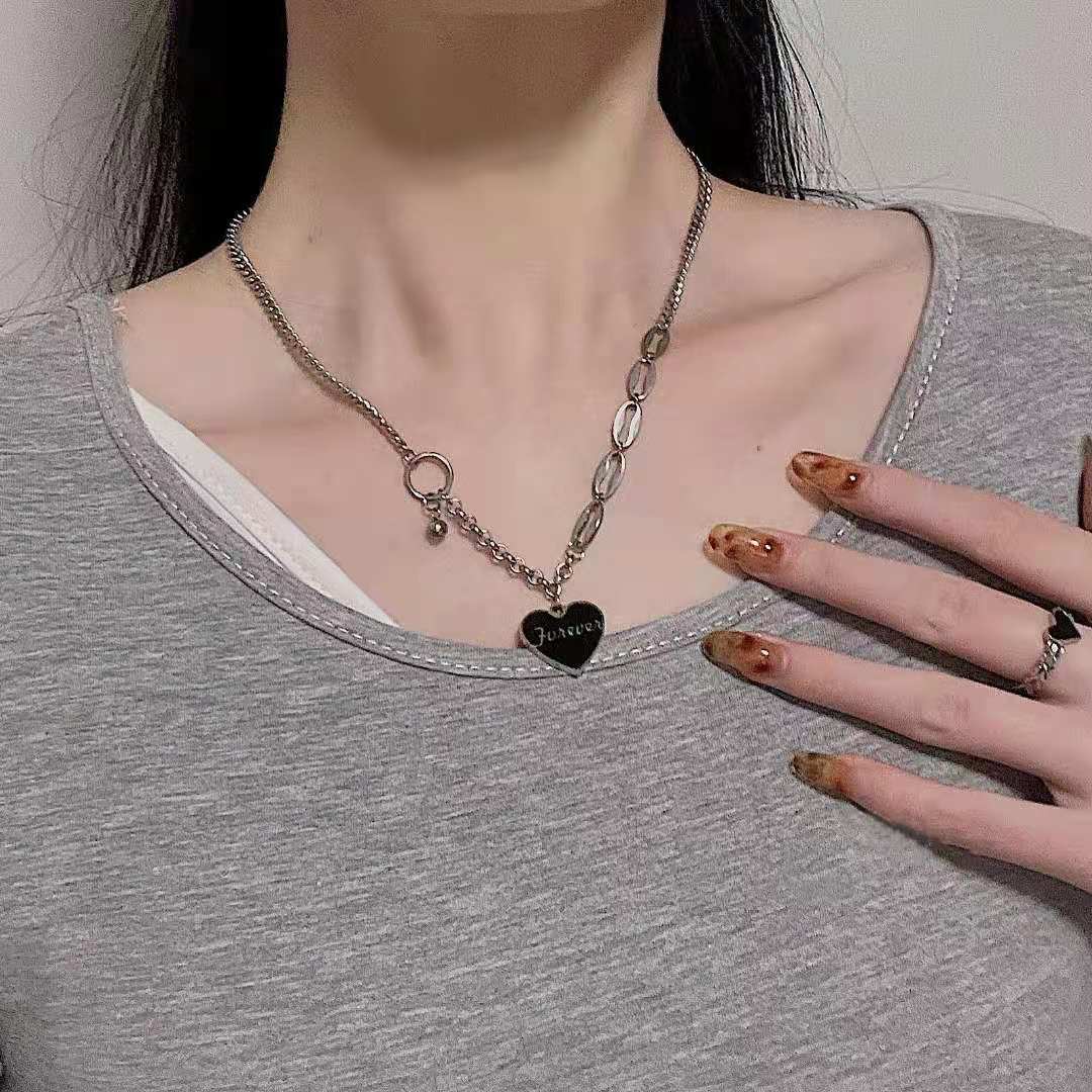Women's & Men's Fashion Simple Titanium Steel Sweater Chain Personalized Hip Hop Necklace