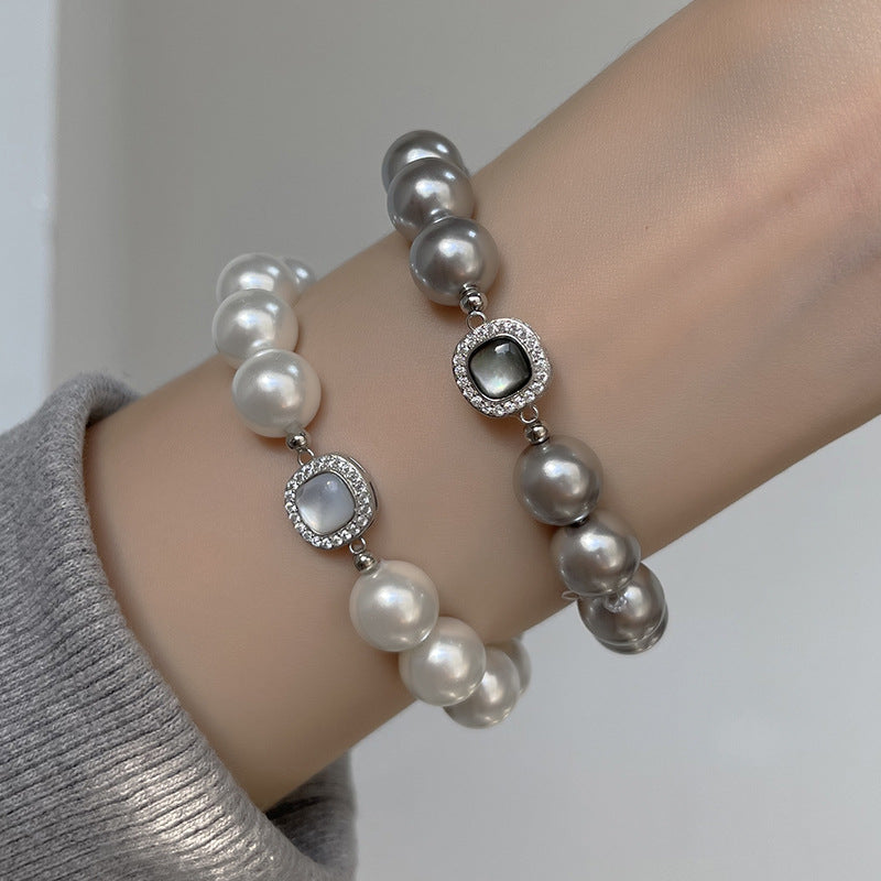 Luxury High-grade Genuine Linen White Pearl Bracelets