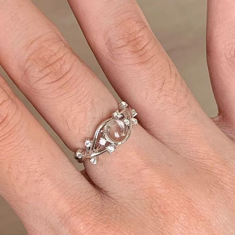 Women's French Style Design Index Finger High-grade Versatile Personalized Inlaid Niche Rings