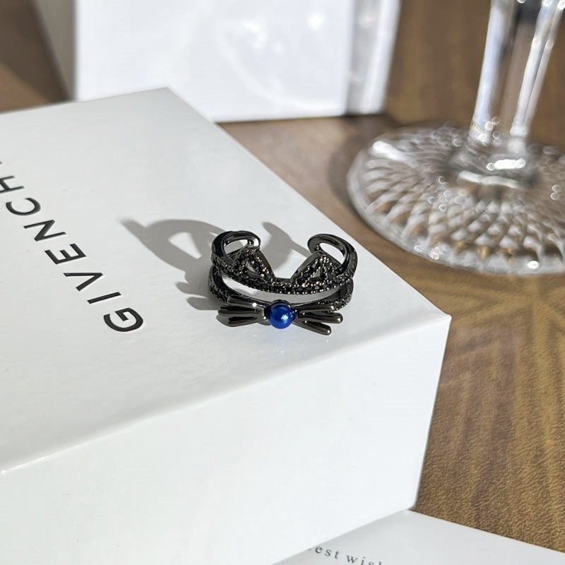 Gothic Style Cross Open-end Personality Sweet Cool Hot Butterfly Dark Ring