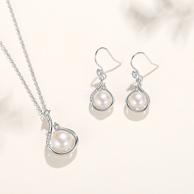 Women's Style Pearl Sterling Sier Spring Retro Simple Ear Earrings