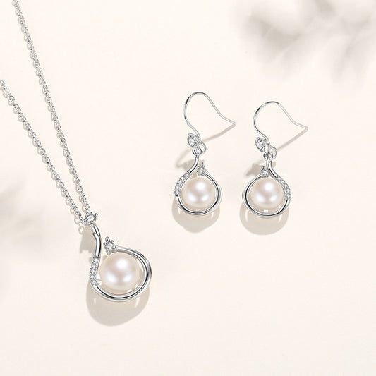 Women's Style Pearl Sterling Sier Spring Retro Simple Ear Earrings