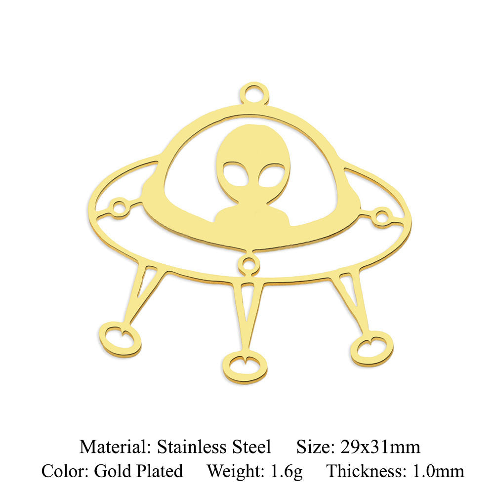 Titanium Steel Planet Ornament Accessories Geometric Pendants