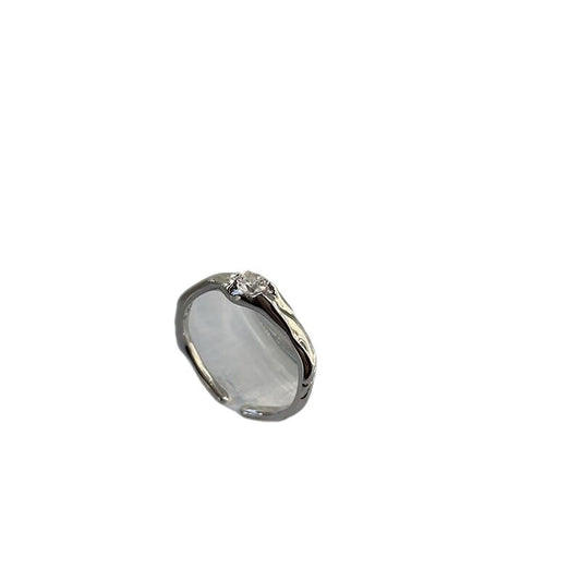 Irregular Open White Zirconium Gentle Adjustable Opening Diamond Female Rings