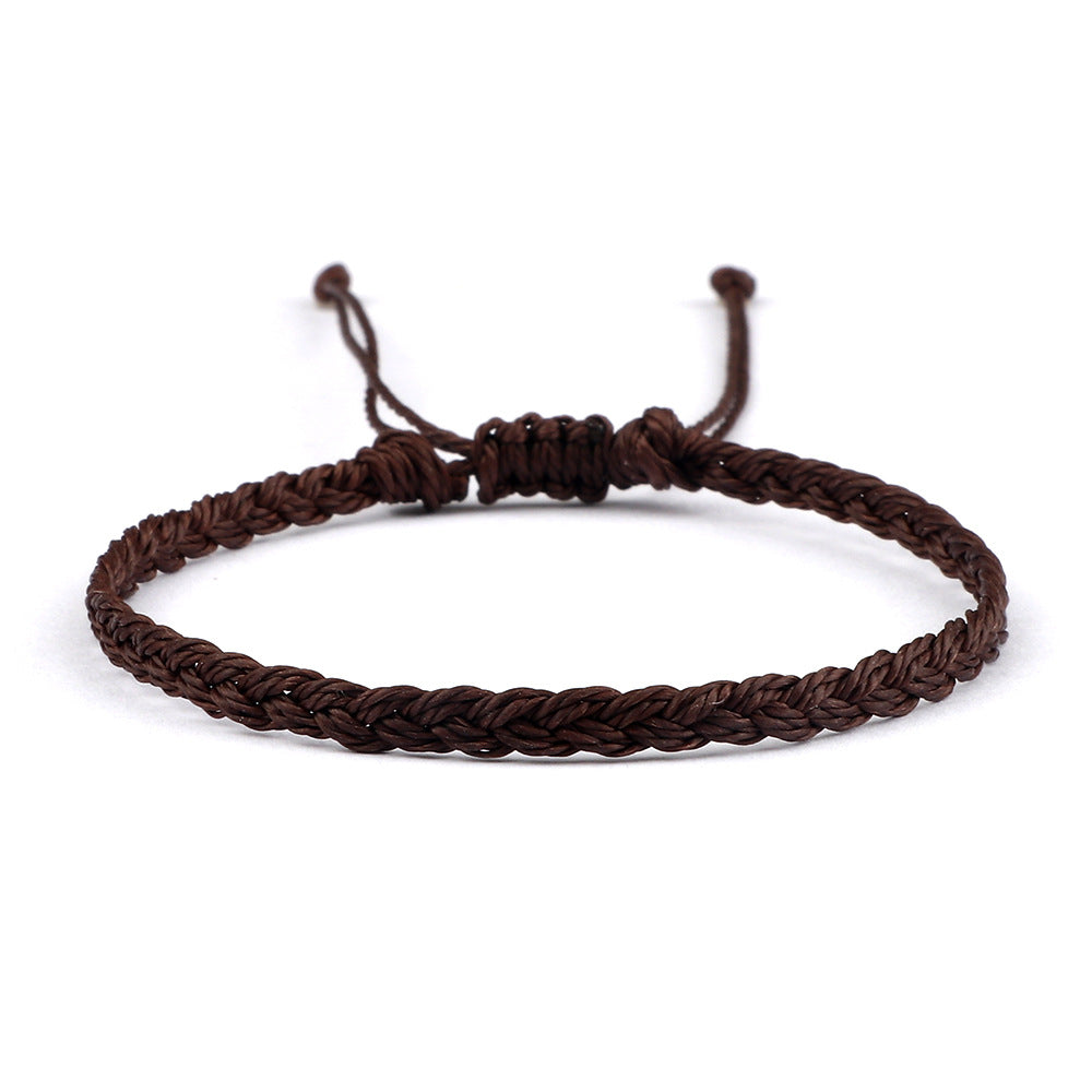 Creative Twist Weave Taiwanese Wax Handmade Hand Unisex Twin Bracelet