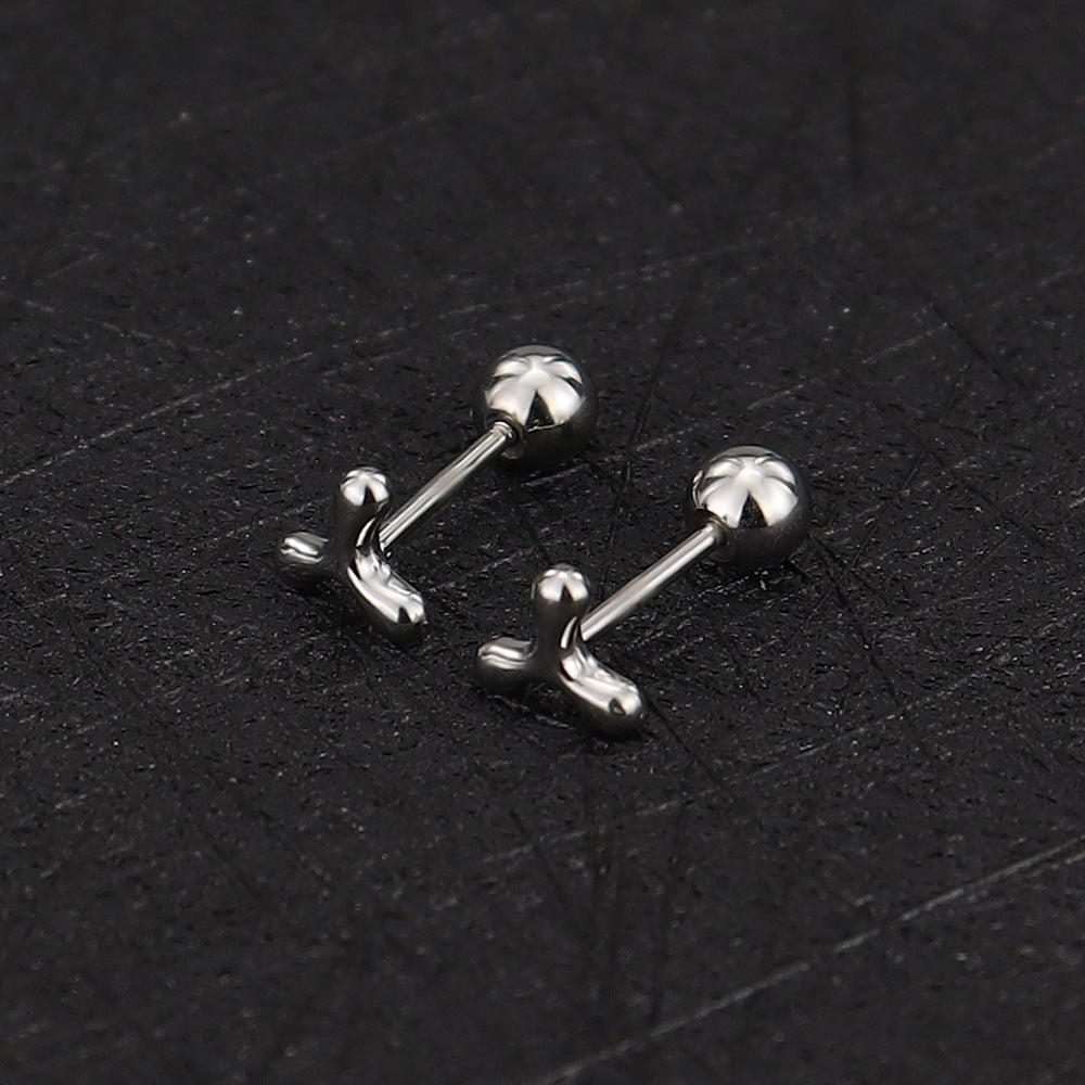 Stainless Steel Ear Bone Nail Mini Piercing Screw Rings