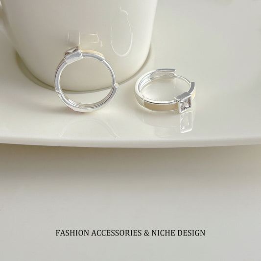 Women's Square Zircon Simple Fashion Minority Design Cold Rings
