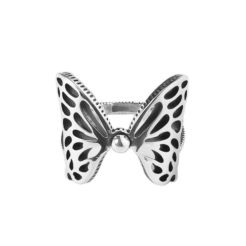 Women's Retro Butterfly Index Finger Geometric Thai Rings