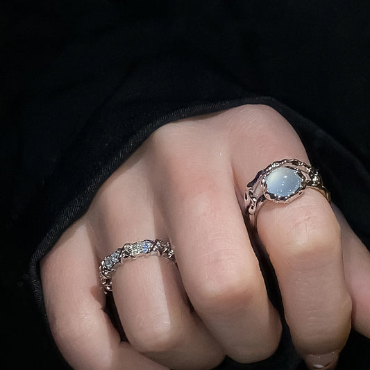 Moonstone Female Advanced Ga Open Simple Index Finger Rings