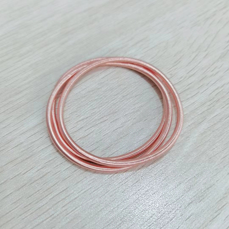 Spring Coil Screw Head Can Be Random Carbon Bracelet