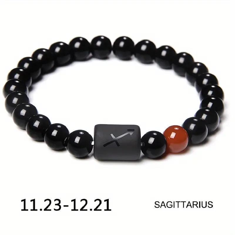Planets Twee Constellations Natural Stone Blue Black Bracelet