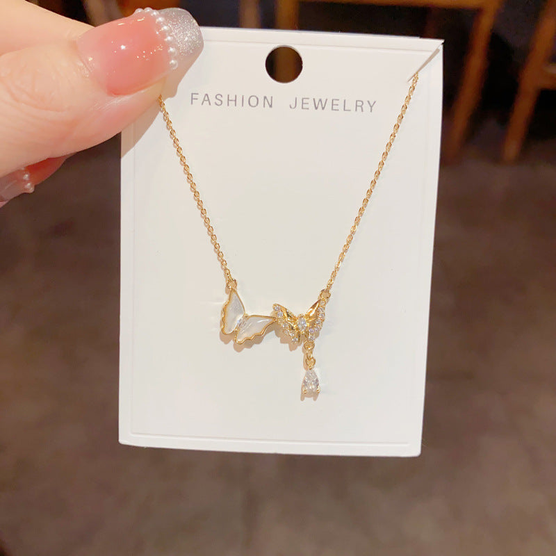 Women's Entry Lux Fritillary Butterfly Simple Trendy Super Fairy Personalized Necklace