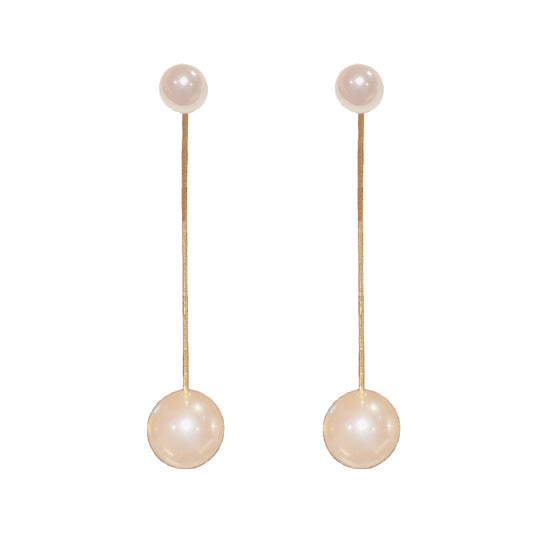 Needle Long Pearl Tassel Female Personality Fashion Earrings