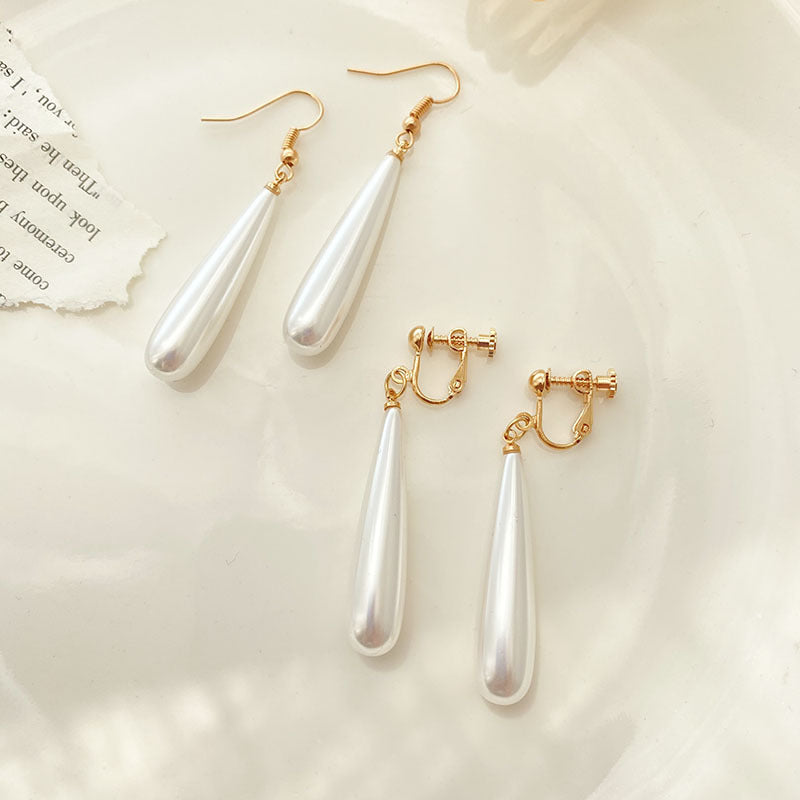 Water Drop Long Elegant Light Luxury Temperament High Sense Vintage Earrings