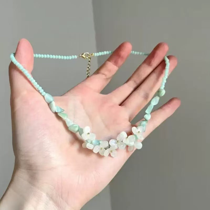 Ceramic Apple Braid Rope Beaded Female Niche Necklaces