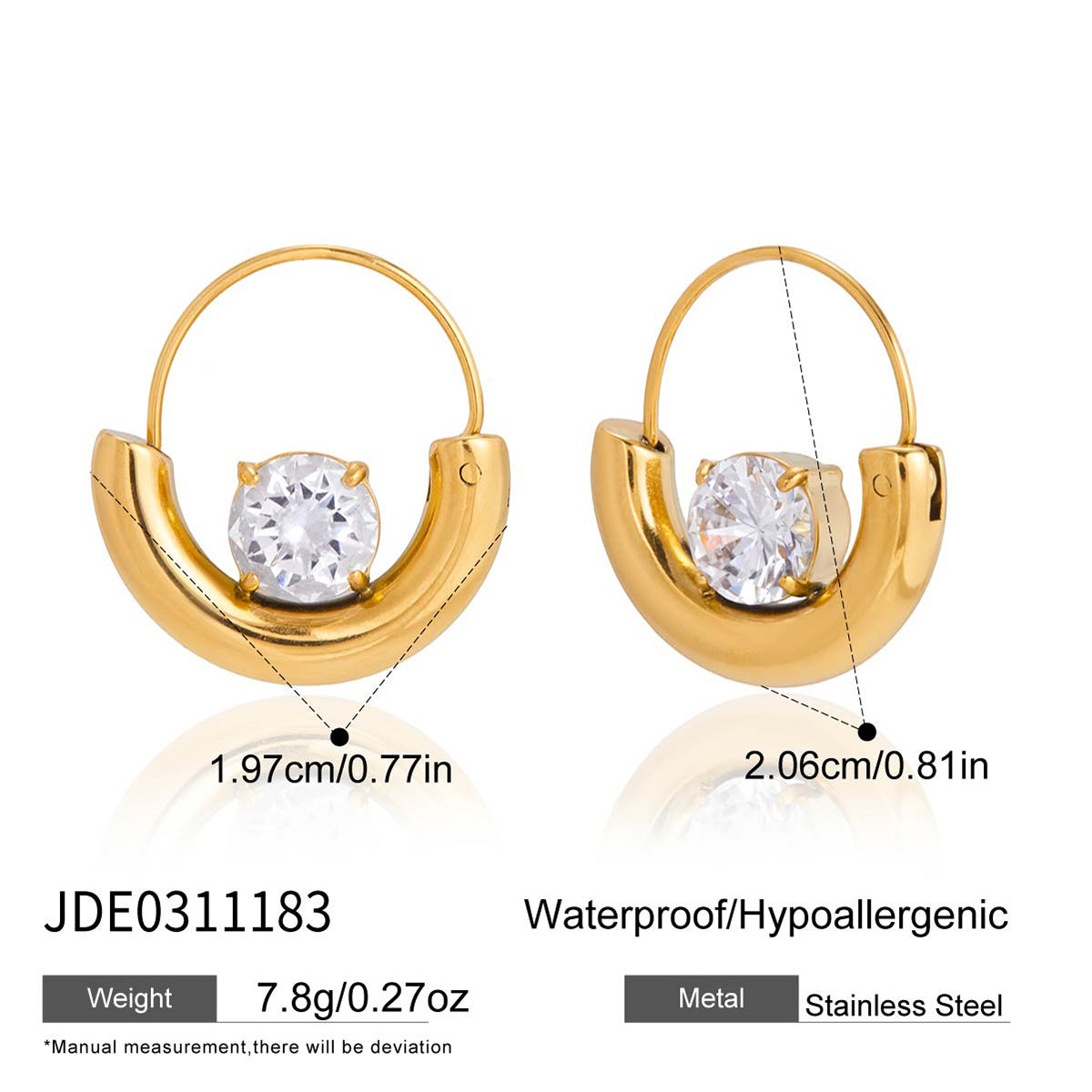 Zircon Light Luxury High-grade Female Ear Rings