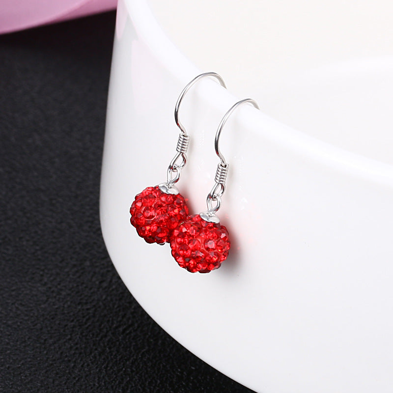Sier Crystal Fashion Korean Style Ear Hook Rings