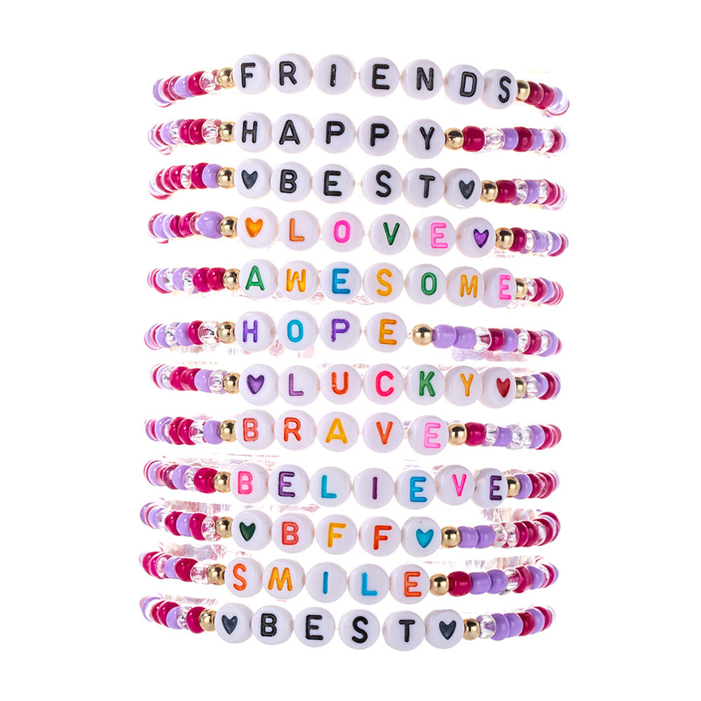 Purplish Red Friendship Bohemian Handmade Beaded Bracelets