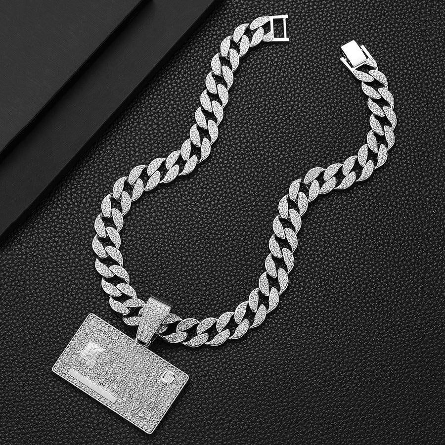 Hip Hop Cool Full Diamond Bank Card Street Necklace