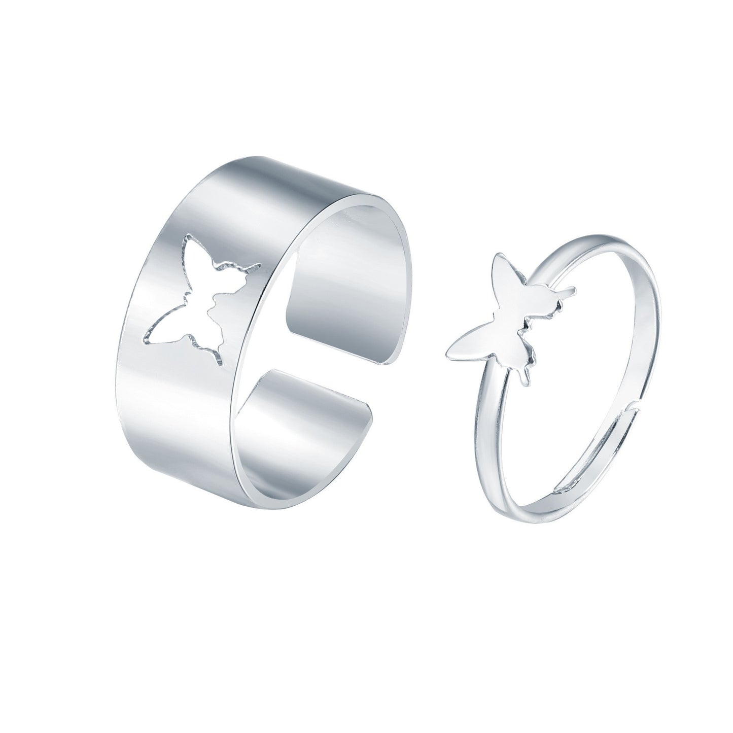 Cold Style Simple Suit Combination Female Opening Adjustable Index Finger Ring