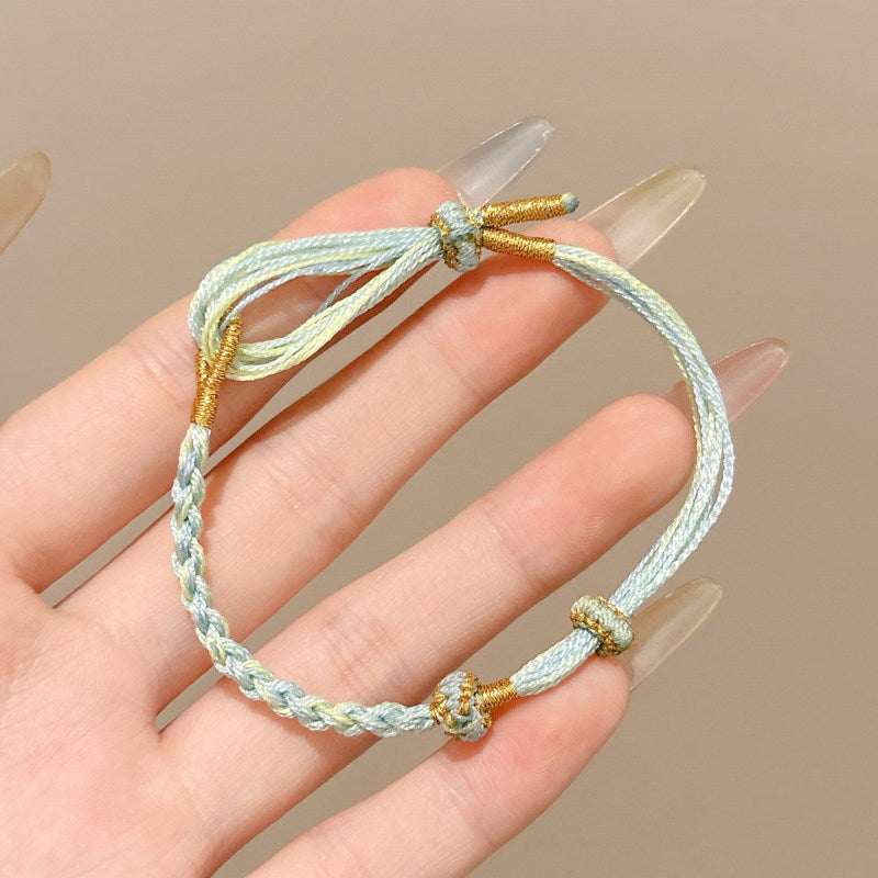 Women's & Men's Colorful Braided Rope Thread Design Simple Bracelet