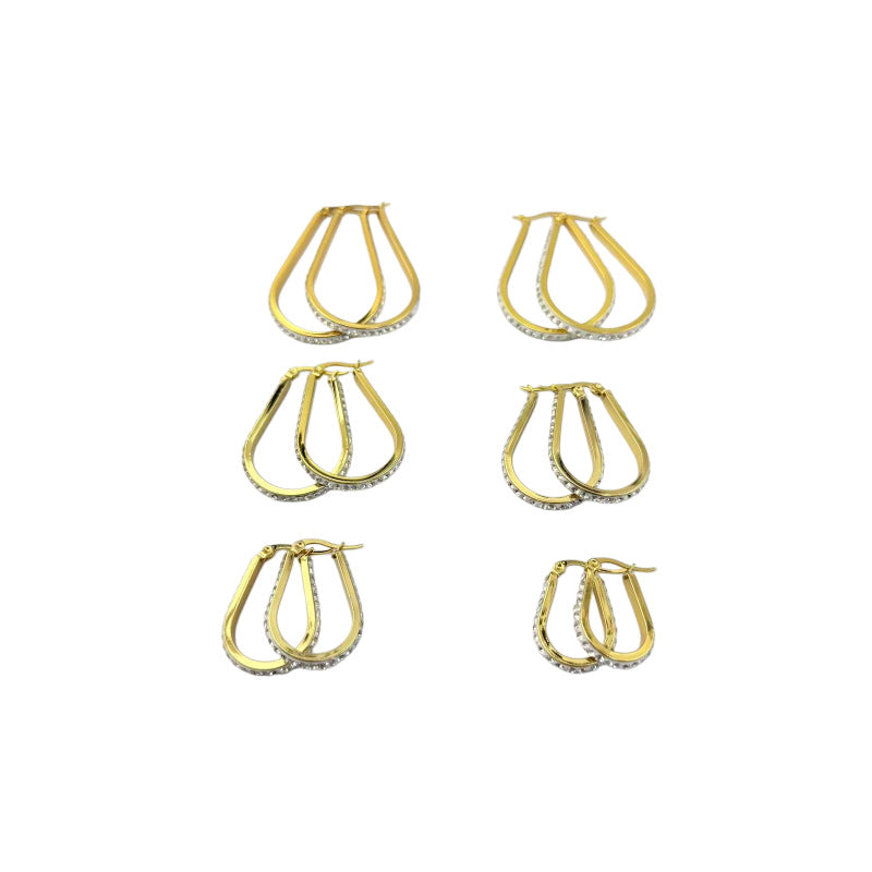 Steel Love Alloy Design High-grade Light Earrings