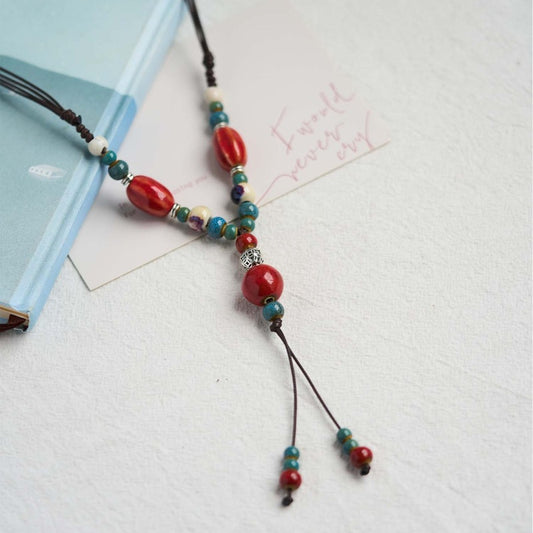 Ethnic Style Ceramic High Sense Ornament Necklaces