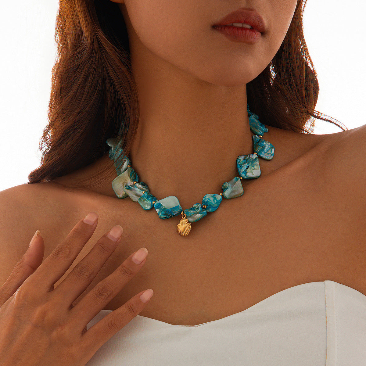 Stylish Beach Summer Starfish Shell Alloy Vintage Necklaces