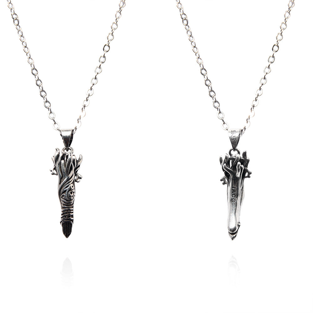 Peripheral Curse Back To Battle Jade Fold Necklaces