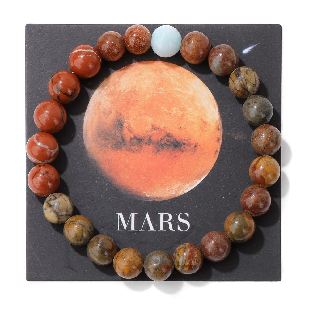 Women's & Men's Planets Of The Solar System Natural Stone Bracelets