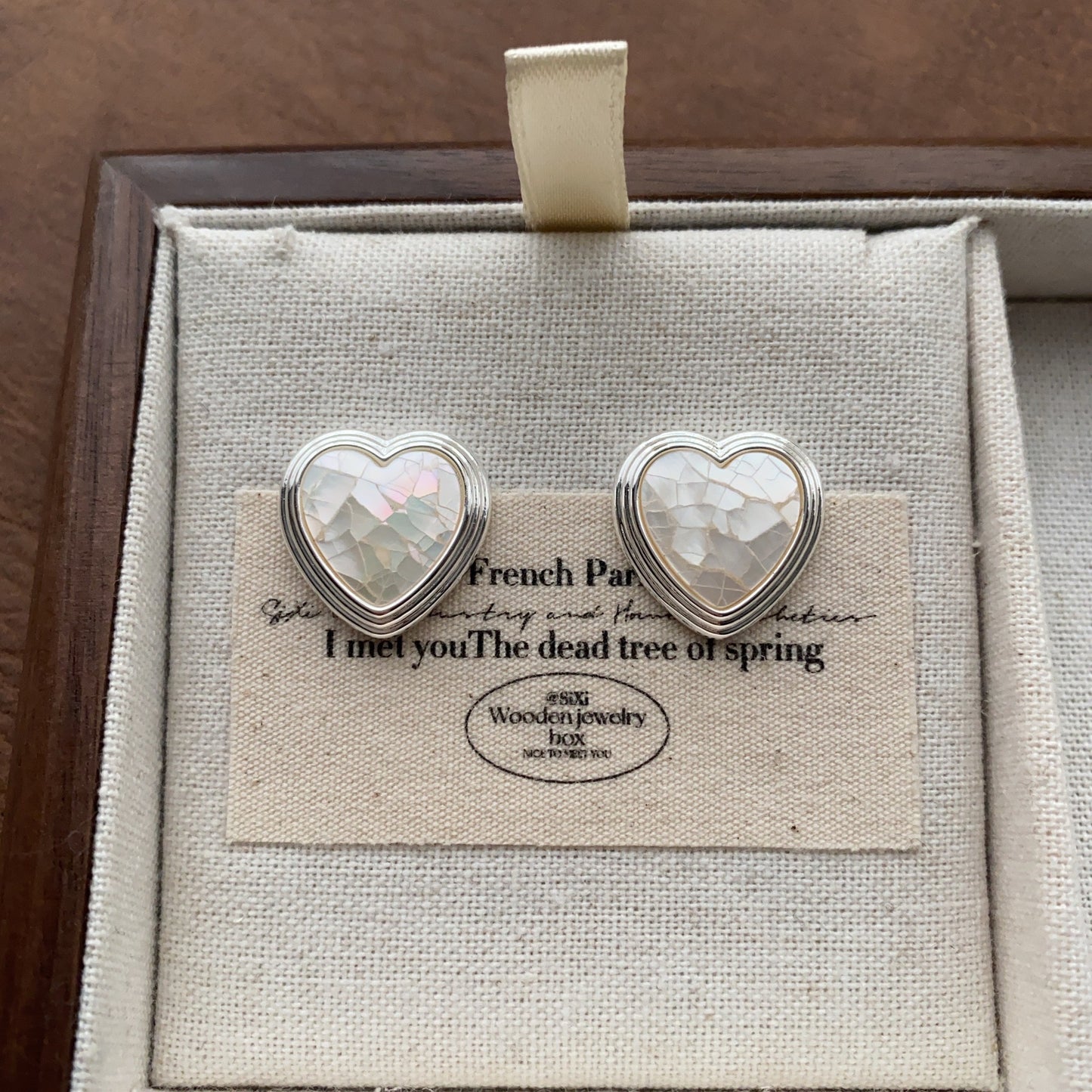 Women's Heart-shaped Fritillary Shell Light Luxury Exquisite Design High-grade Rings