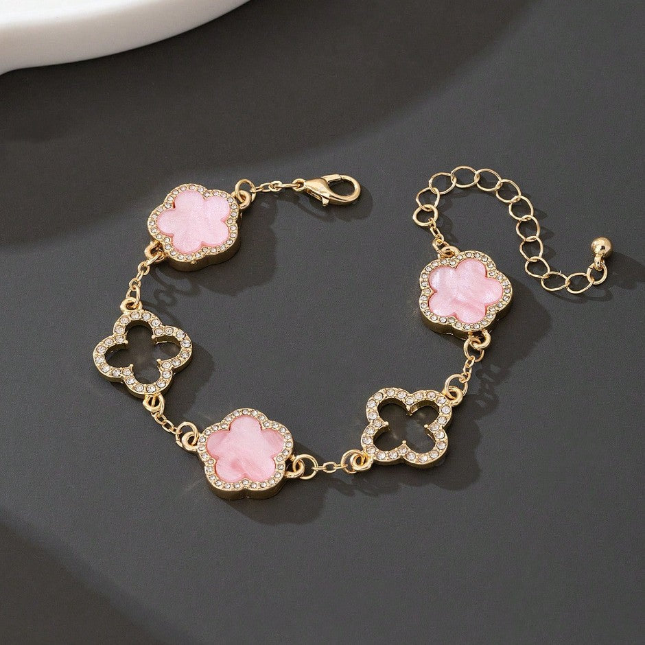 Lucky Five-leaf Flower Affordable Luxury Fashion High-grade Pork Bracelets