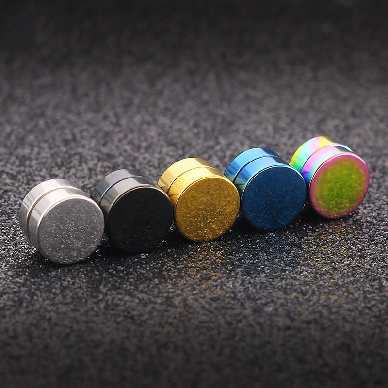 Korean Style Magnet Ear Clips Round Simple Fashion Earrings