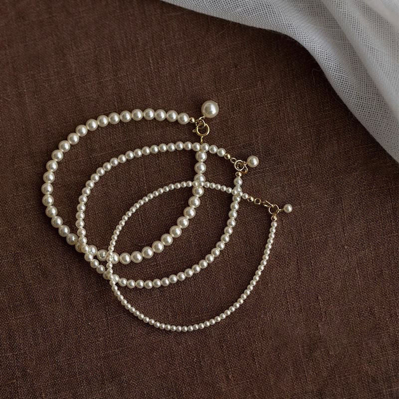 Women's Perfect Circle Strong Light Pearl Simple French Vintage Style Fashion Bracelet