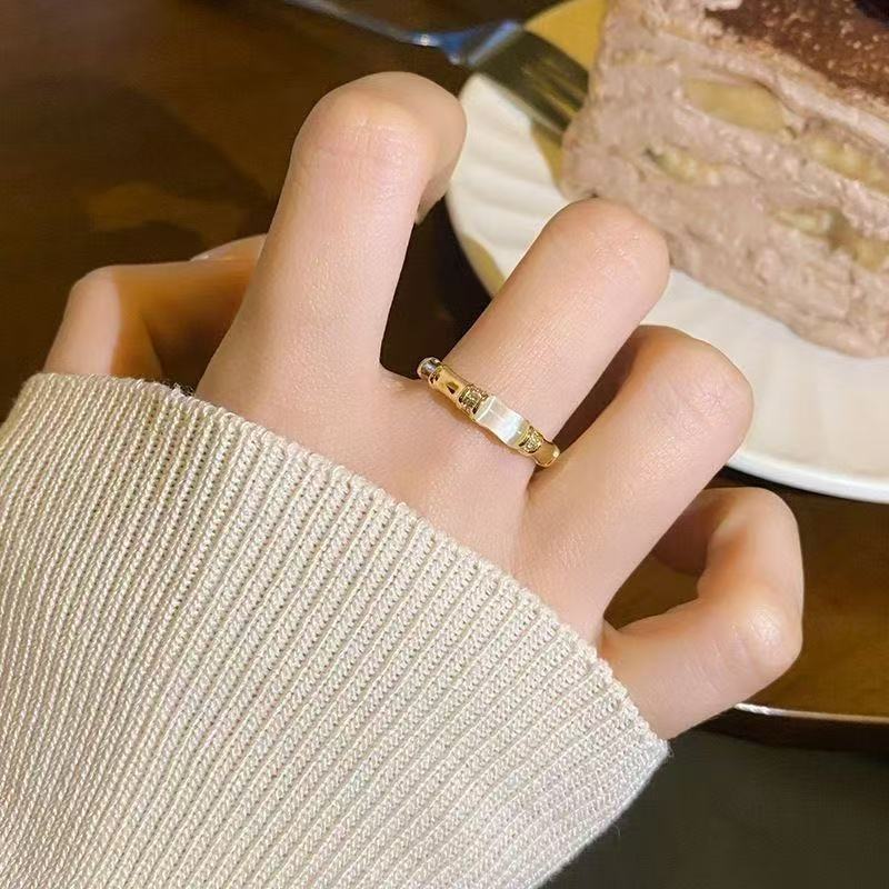 High Sense Opal Chalcedony Female Graceful Fashionable National Adjustable Opening Ring