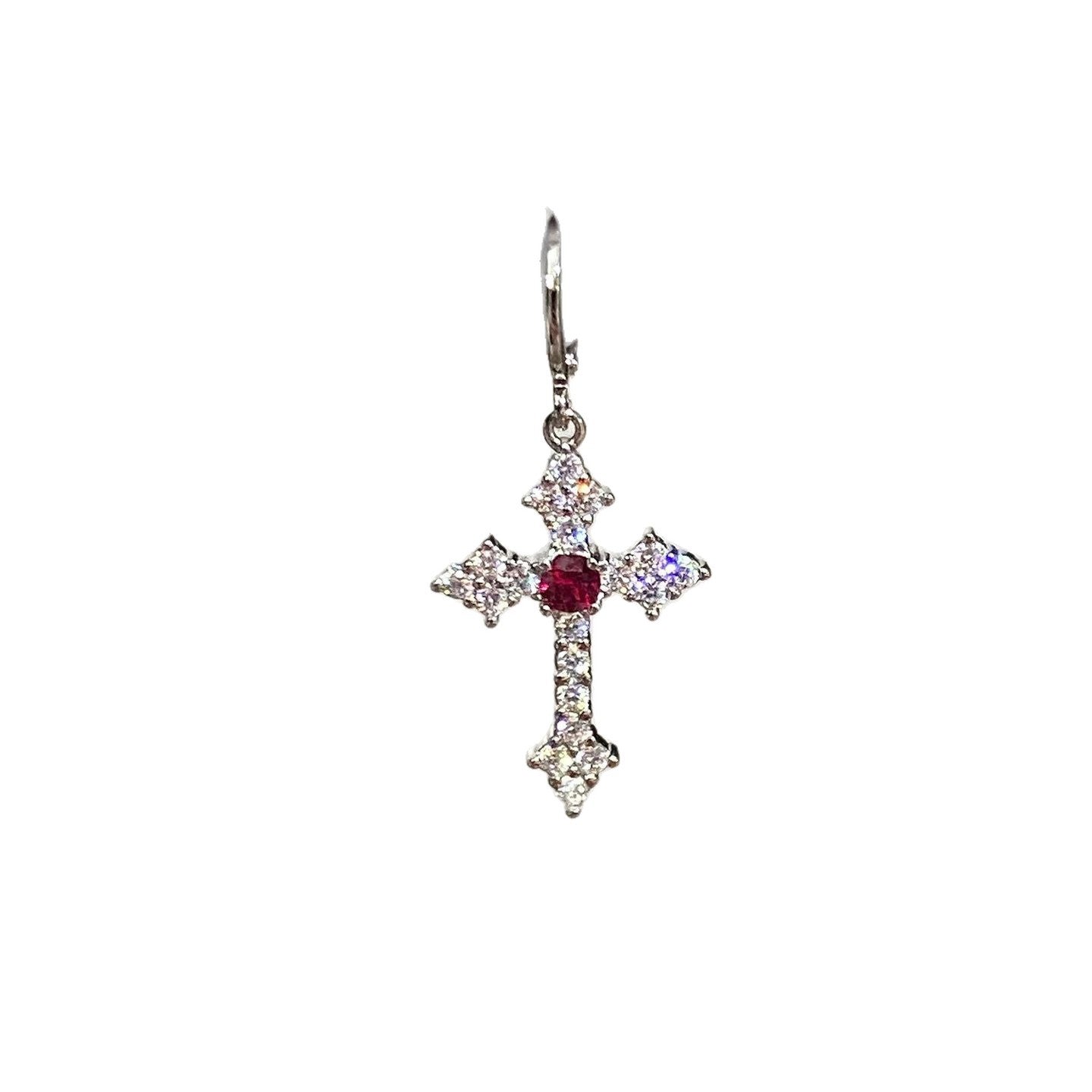 Women's Sparkling Full Rhinestone Cross Clip Niche Temperament Design Rings