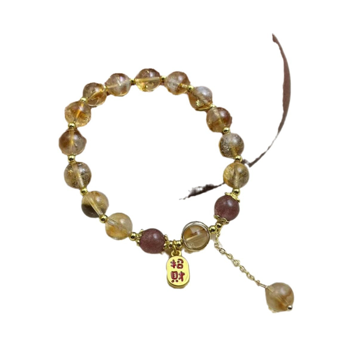 Women's Natural Citrine Niche Design Drip Fresh Sweet Bracelets