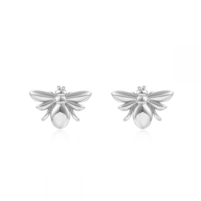 Micro Inlaid Zircon Butterfly Love Heart Ear Clip Eardrops Earrings